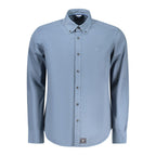 Blue Cotton Men Shirt