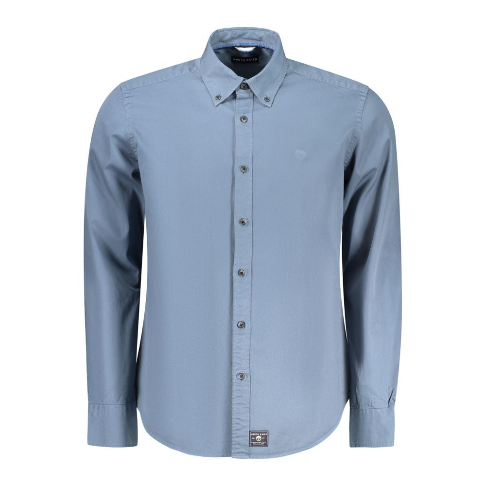 Blue Cotton Men Shirt