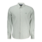 Green Cotton Men Shirt