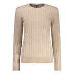 Beige Viscose Women Sweater