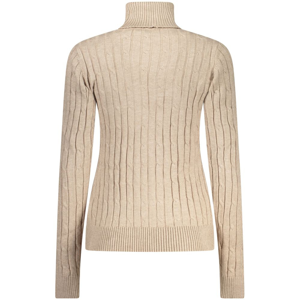 Beige Viscosa Women Sweater