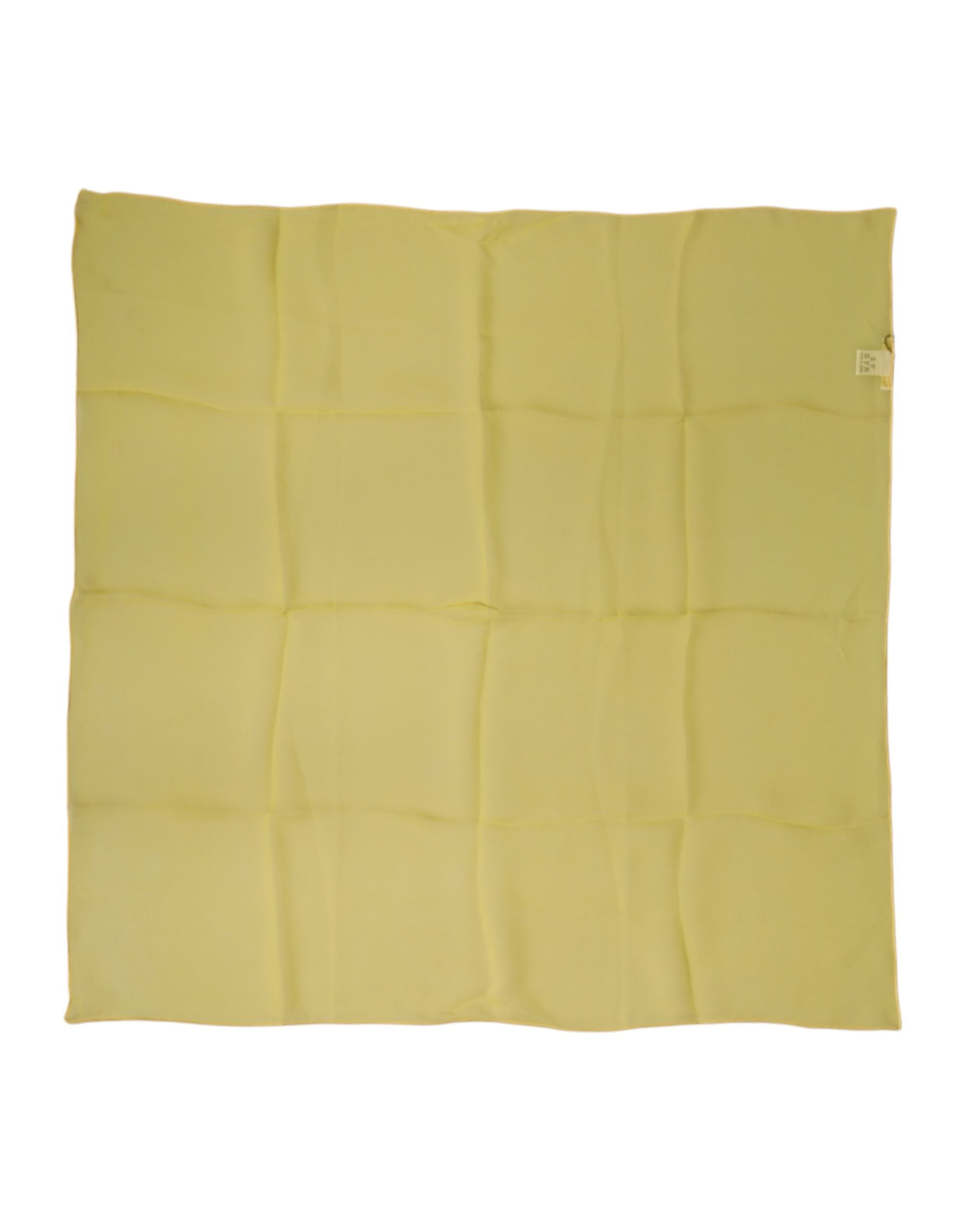 Yellow Silk Neck Wrap Square Foulard Scarf