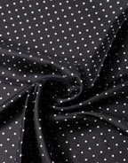 Black Polka Dot Silk Square Foulard Scarf