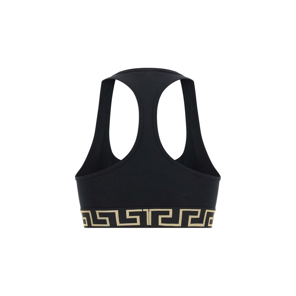 Black Cotton Sport Bra