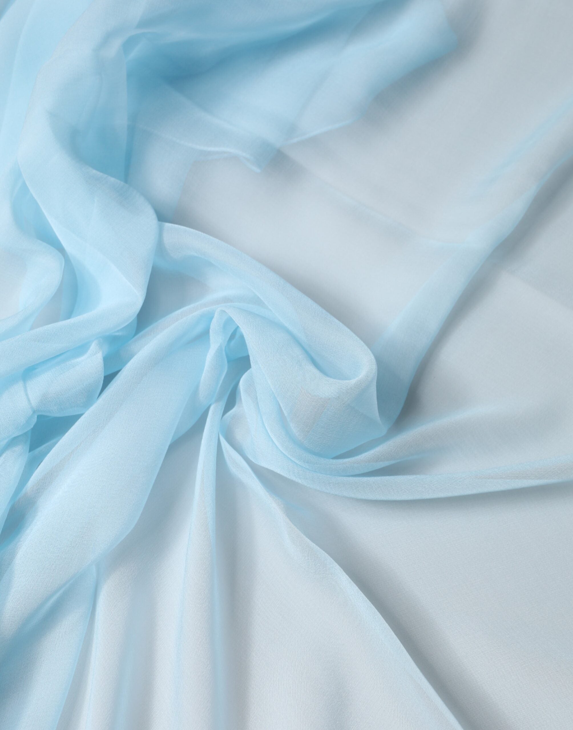 Light Blue Stole Silk Neck Wrap Shawl Scarf