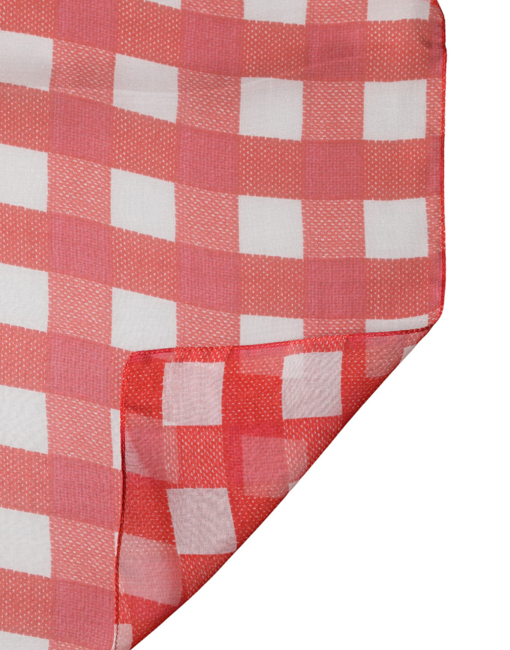 Red Checkered Stole Neck Wrap Shawl Scarf