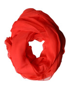 Red Stole Silk Neck Wrap Shawl Scarf