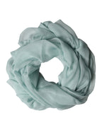 Light Teal Silk Stole Neck Wrap Shawl  Scarf