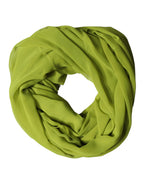Green Polyester Stole Neck Wrap Shawl  Scarf