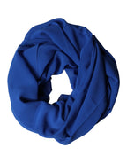 Blue Silk Stole Neck Wrap Shawl Men  Scarf