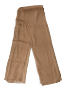 Brown Silk Stole Neck Wrap Shawl Men Scarf