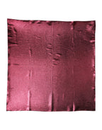 Metallic Pink Silk Square Foulard Scarf