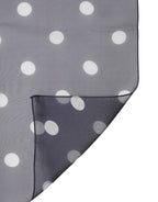 Blue Polka Dot Silk Square Foulard 91.5cm x 89.5cm Scarf