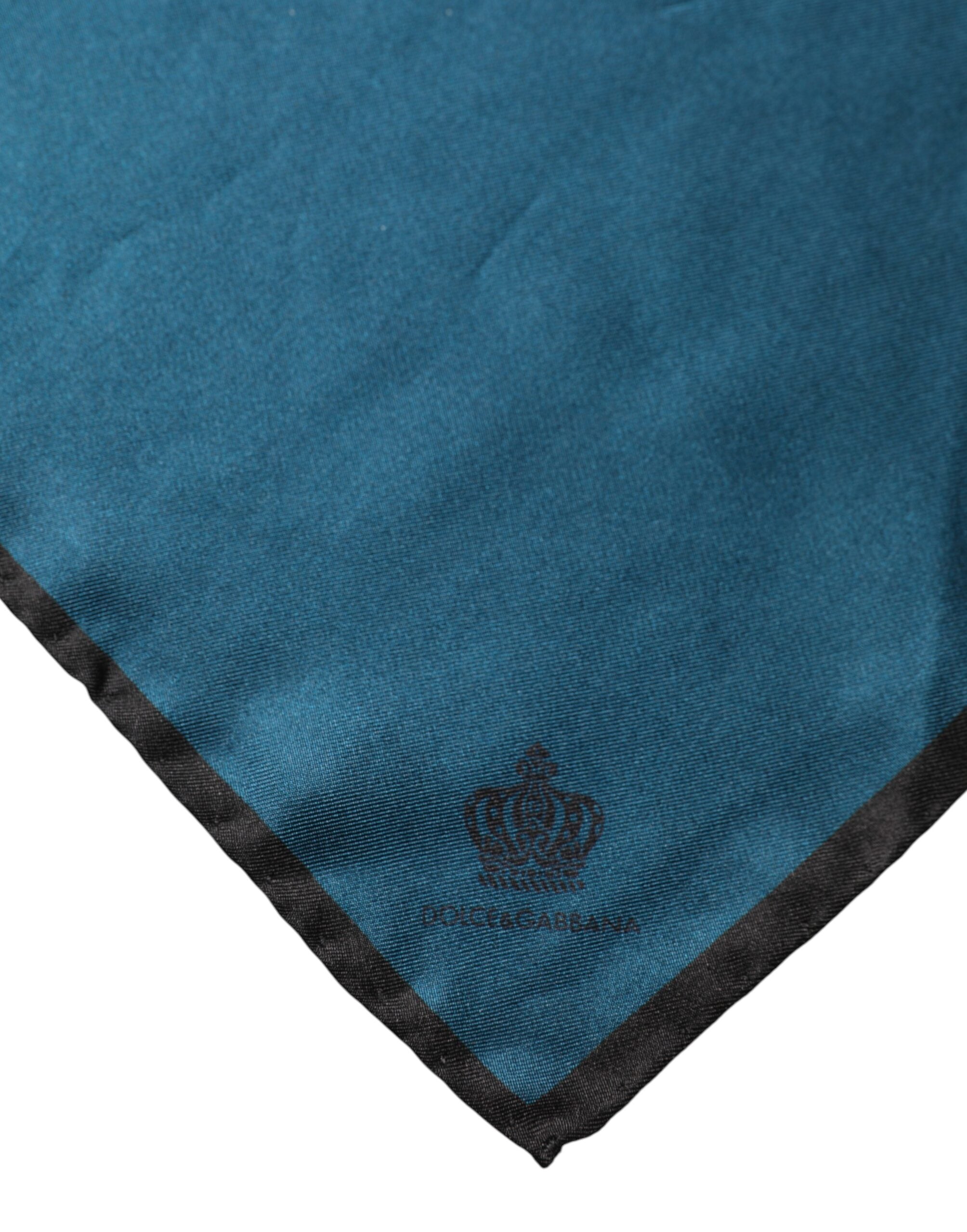 Blue Silk Square Pocket Handkerchief Scarf