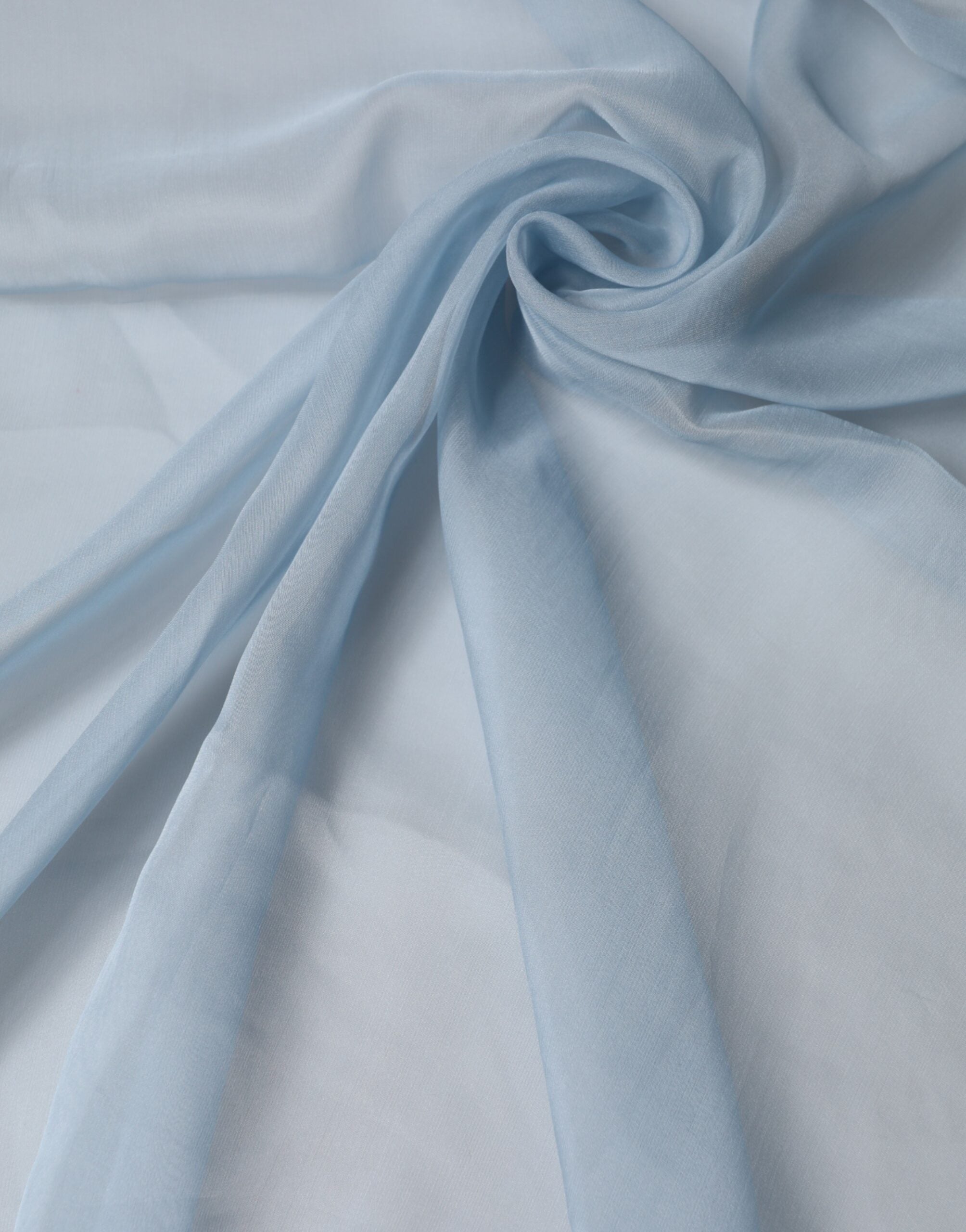 Light Blue Silk Stole Neck Wrap Shawl 200cm x 130cm Scarf