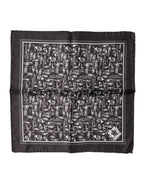 Brown Jazz Club Square Handkerchief Men 32cm x 31cm Scarf