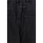 Black Cotton Athletic Pants