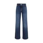 Blue Cotton Bootcut Jeans