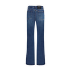 Blue Cotton Bootcut Jeans