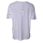 White Cotton Crew Neck Short Sleeves T-shirt