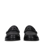 Black Leather Slip-On Loafers