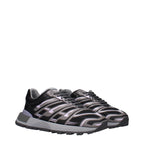 Black Fabric Athletic Sneakers