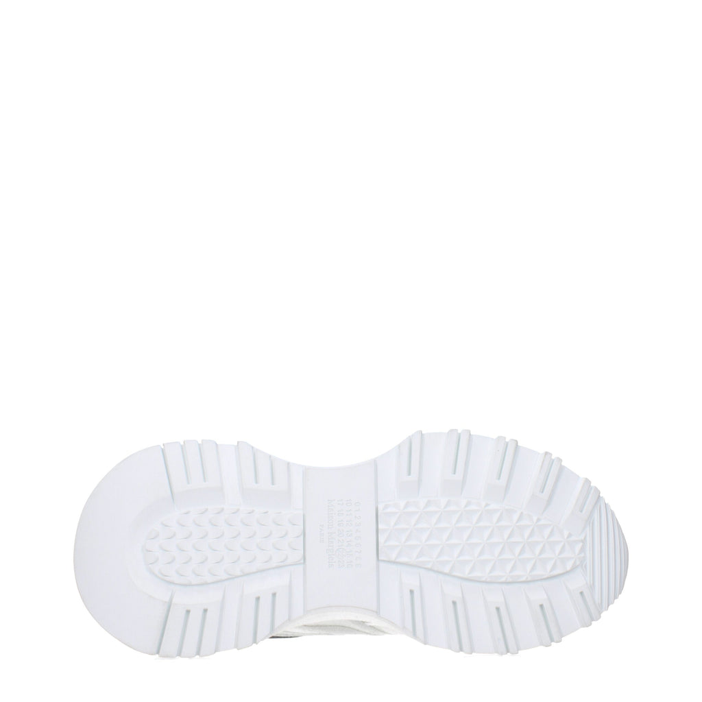 White Fabric Athletic Sneakers