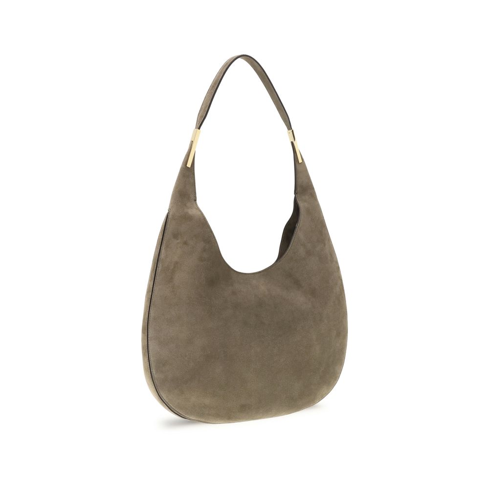 Beige Calf Leather Bos Taurus Shoulder Bag