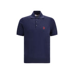 Blue Cotton Polo Shirt
