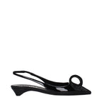 Black Leather Flat Sandals