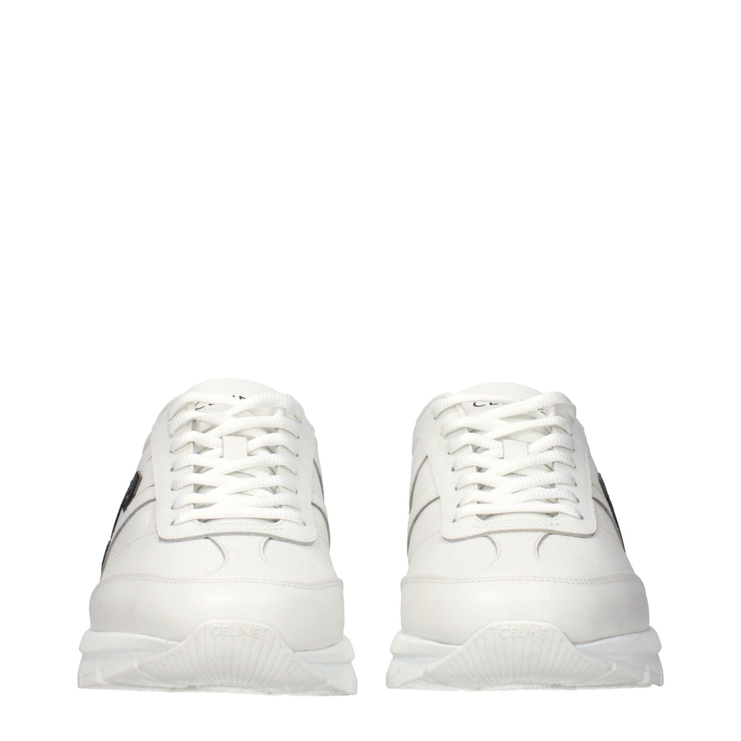 White Leather Athletic Sneakers