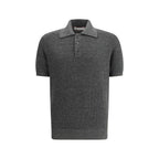 Gray Cotton Polo Shirt
