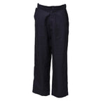 Navy Blue Straight High Waist Chino Casual Trouser Pants