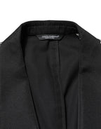 Black Jazz Club Silk Single Breasted Blazer