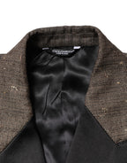 Gray Double Breasted 2 Button Jacket Blazer