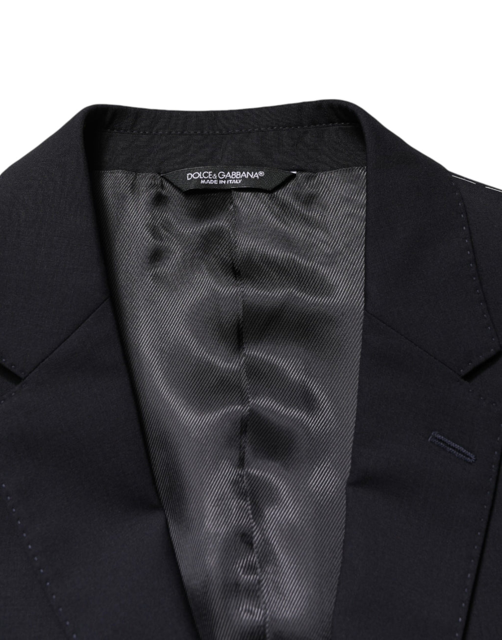 Black Wool Single Breasted 2 Button Blazer