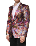 Multicolor Jacquard Single Breasted Blazer