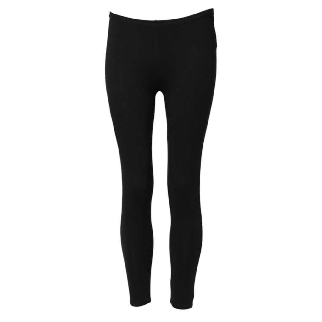 Black Skinny Mid Waist Leggings Cropped Trouser Pants