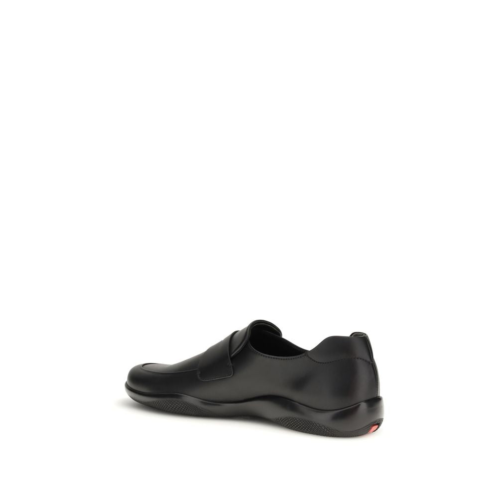 Black Calf Leather Bos Taurus Slip-On Loafers