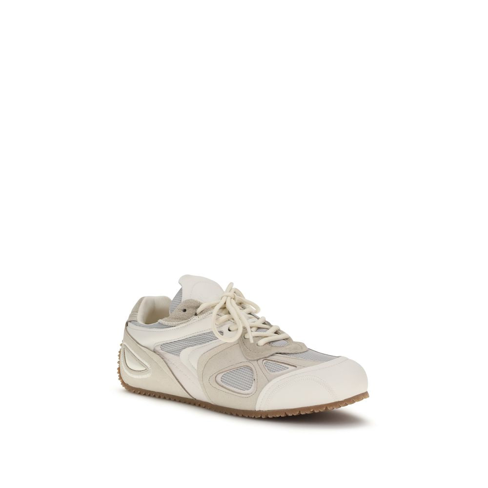 Beige Calf Leather Bos Taurus Low Top Sneakers
