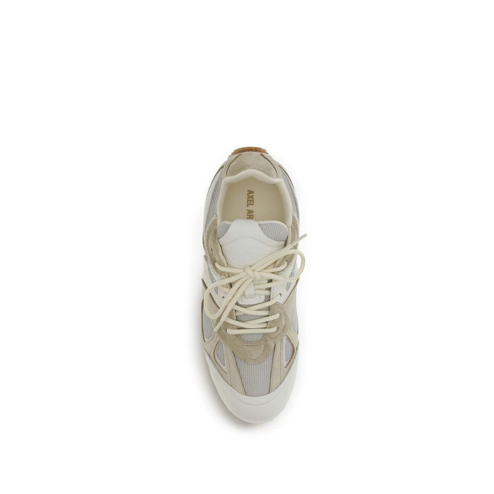 Beige Calf Leather Bos Taurus Low Top Sneakers