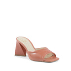 Orange Leather Platform Sandals