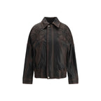 Brown Viscose Bomber