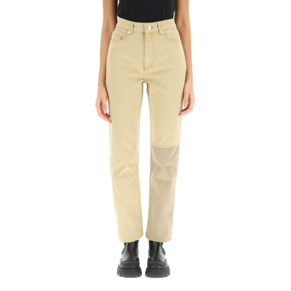 Brown Cotton Jeans Denim