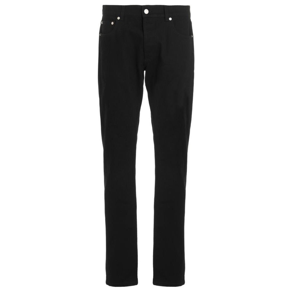 Black Cotton Skinny Jeans