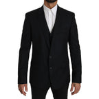 Blue Viscose Two-Piece Suit