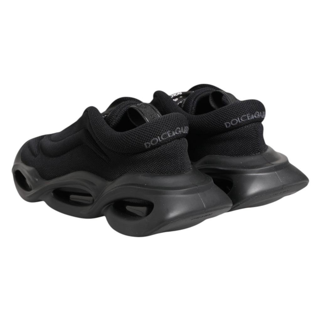 Black Slip On Low Top Wave Sneakers Shoes