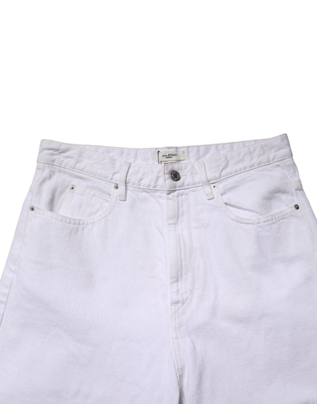 White High Waist Straight Denim Jeans