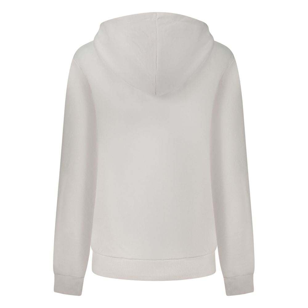White Cotton Women Sweatshirt