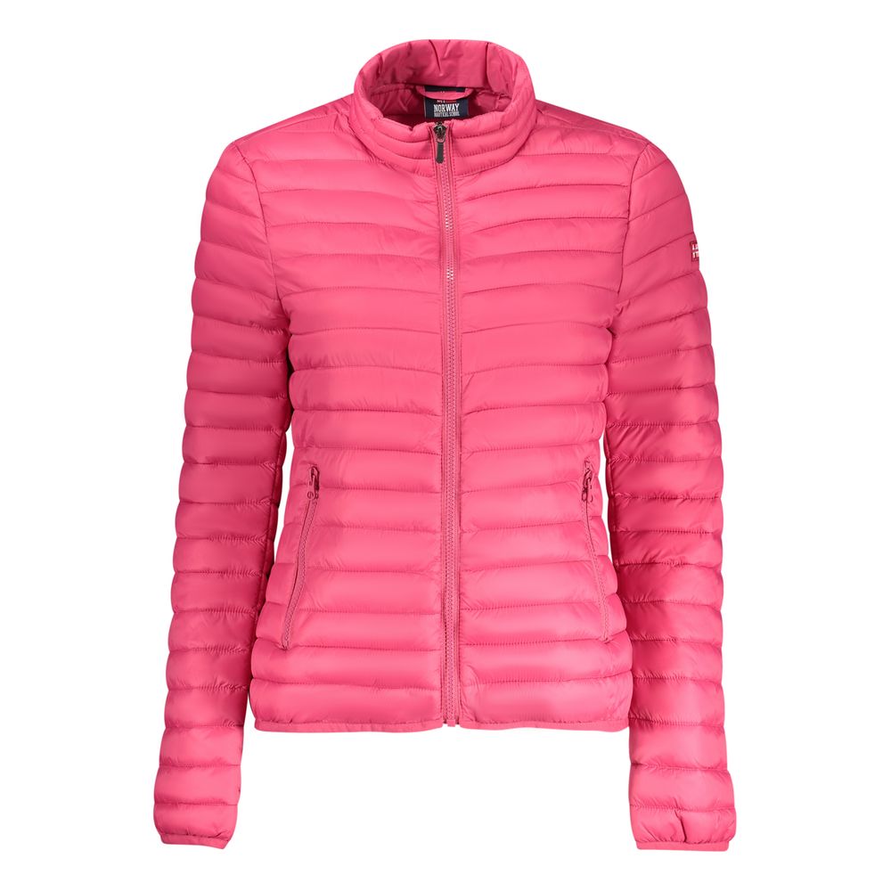 Pink Polyamide Full-Length Jacket